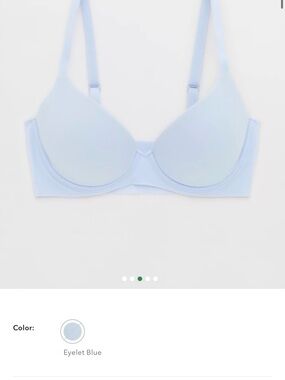 Women’s Eyelet Blue T-Shirt Bra - Aerie NWOT